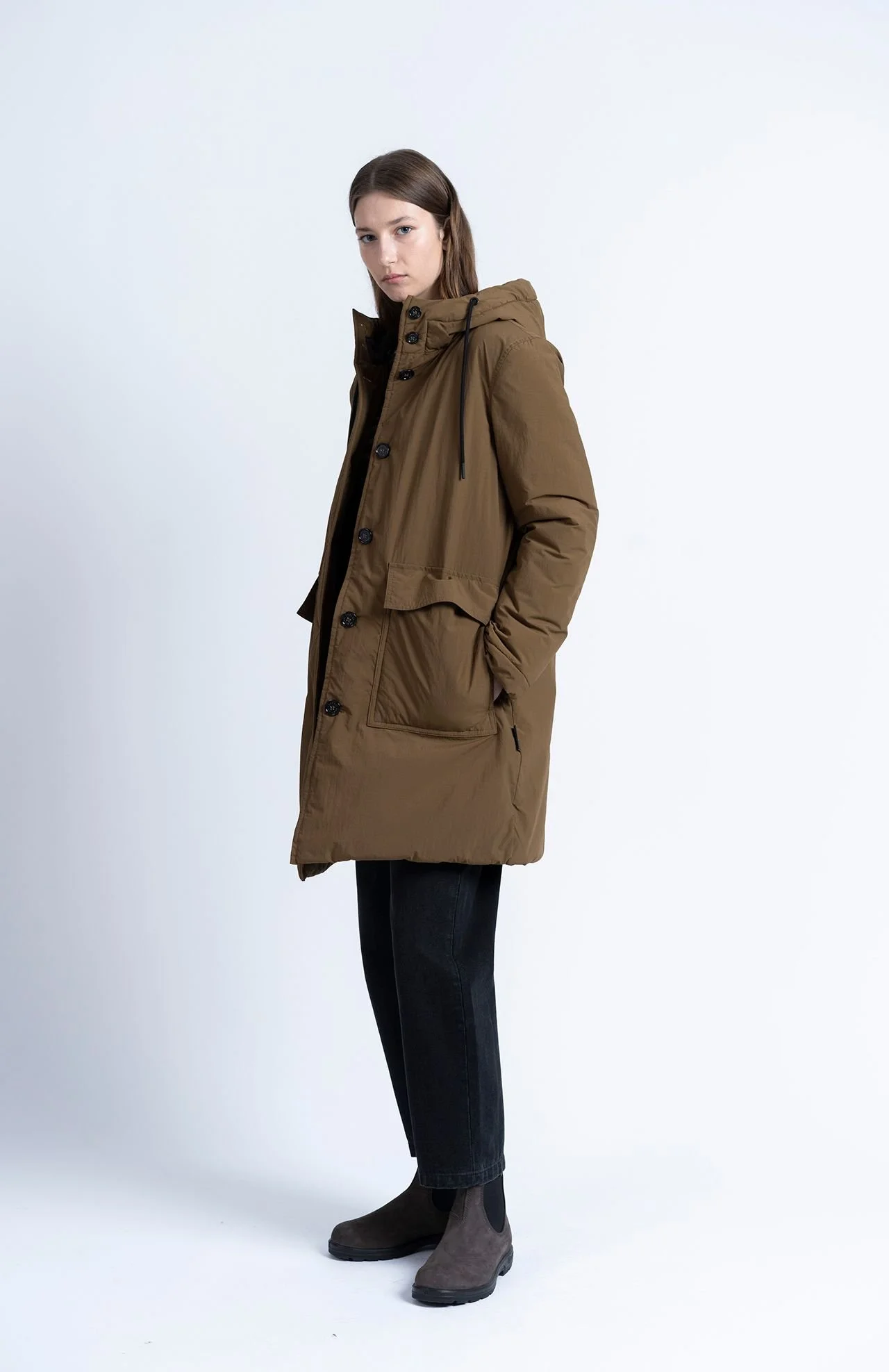 Manteau Lucy Dark Camel Loreak Mendian Femme | Twins Paris