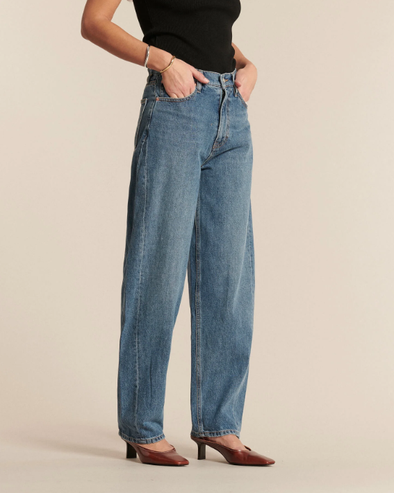 Jean Ballon OSAKA IN40 Labdip – Denim Recyclé Taille Haute