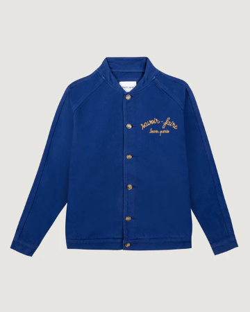 Veste teddy amelot MANUFACTURE - bleu roi - Maison Labiche