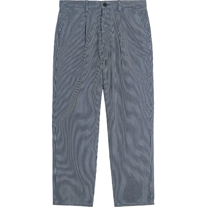 Pantalon HICKORY MAGURO rayé bleu Bask in the Sun | Twins Concept Store
