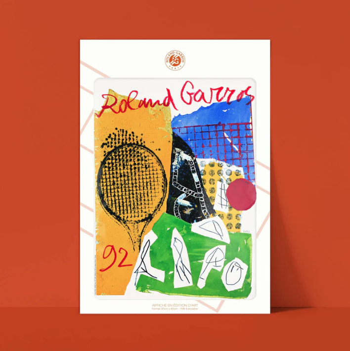 Affiche Roland-Garros 1992 Jan Voss | Affiche Officielle | Twins Concept Store Paris