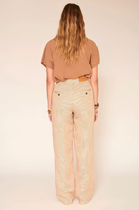 Pantalon PAVRI sand rayé MKT Studio | Twins Concept Store