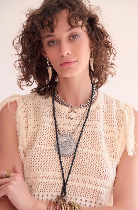 Pull KELINE natural franges MKT Studio | Twins Concept Store