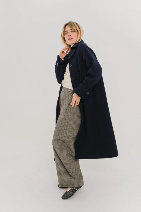 Manteau en laine MAYRI navy - Sacrécoeur