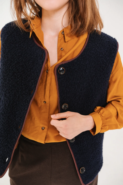 Veste sans manches SALYNA navy – Sacrécoeur