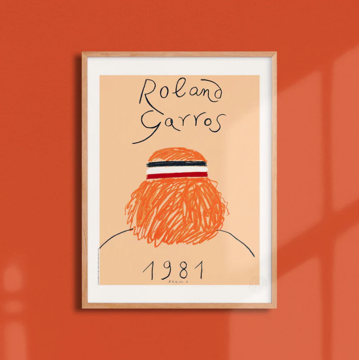 Affiche Roland-Garros 1981 Eduardo Arroyo | Affiche Officielle | Twins Concept Store Paris