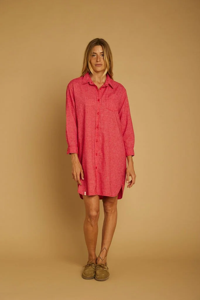 Robe RAYON vichy rouge Graine | Twins