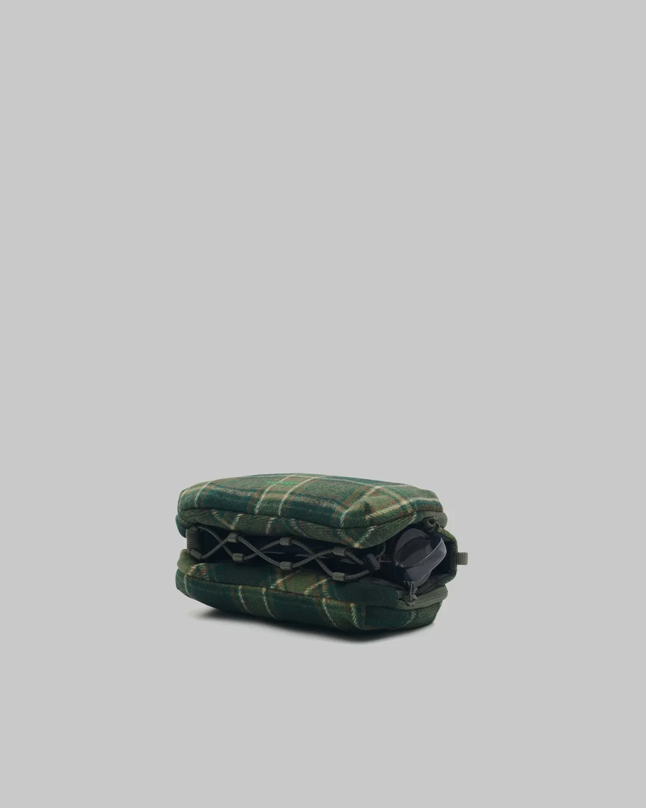 Bottle Sacoche Medium Green Check - Topologie