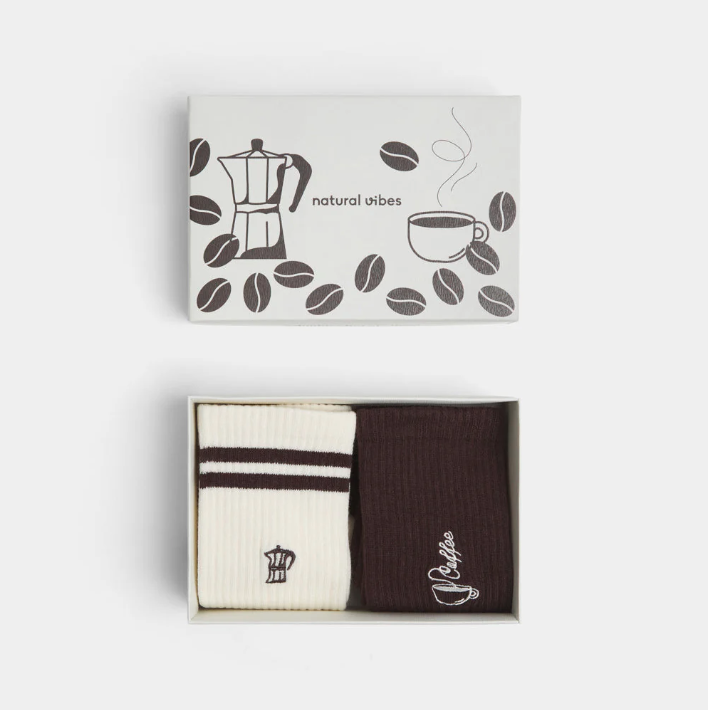 Coffret Cadeau Café | Chaussettes Bio Lifestyle | Twins Concept Store Paris