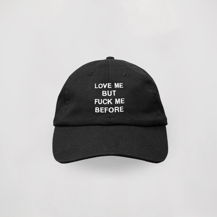 Casquette LOVE ME BUT black - Encré Atelier