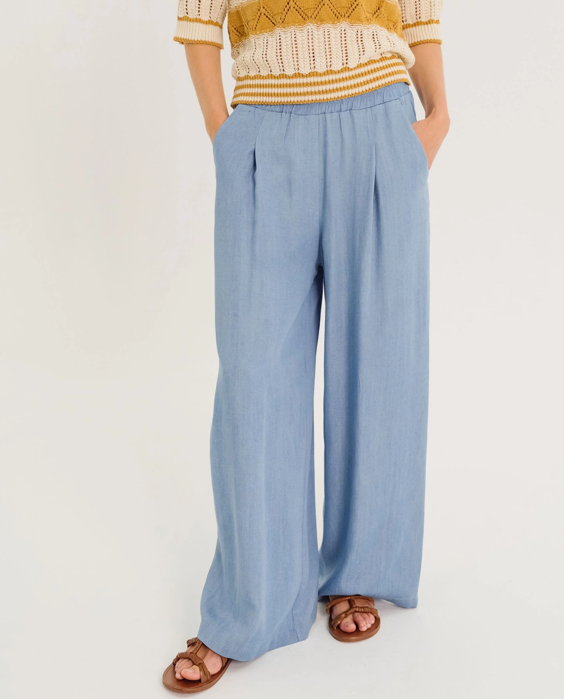 Pantalon fluide indigo DEVRIG | Tinsels – Twins Concept Store