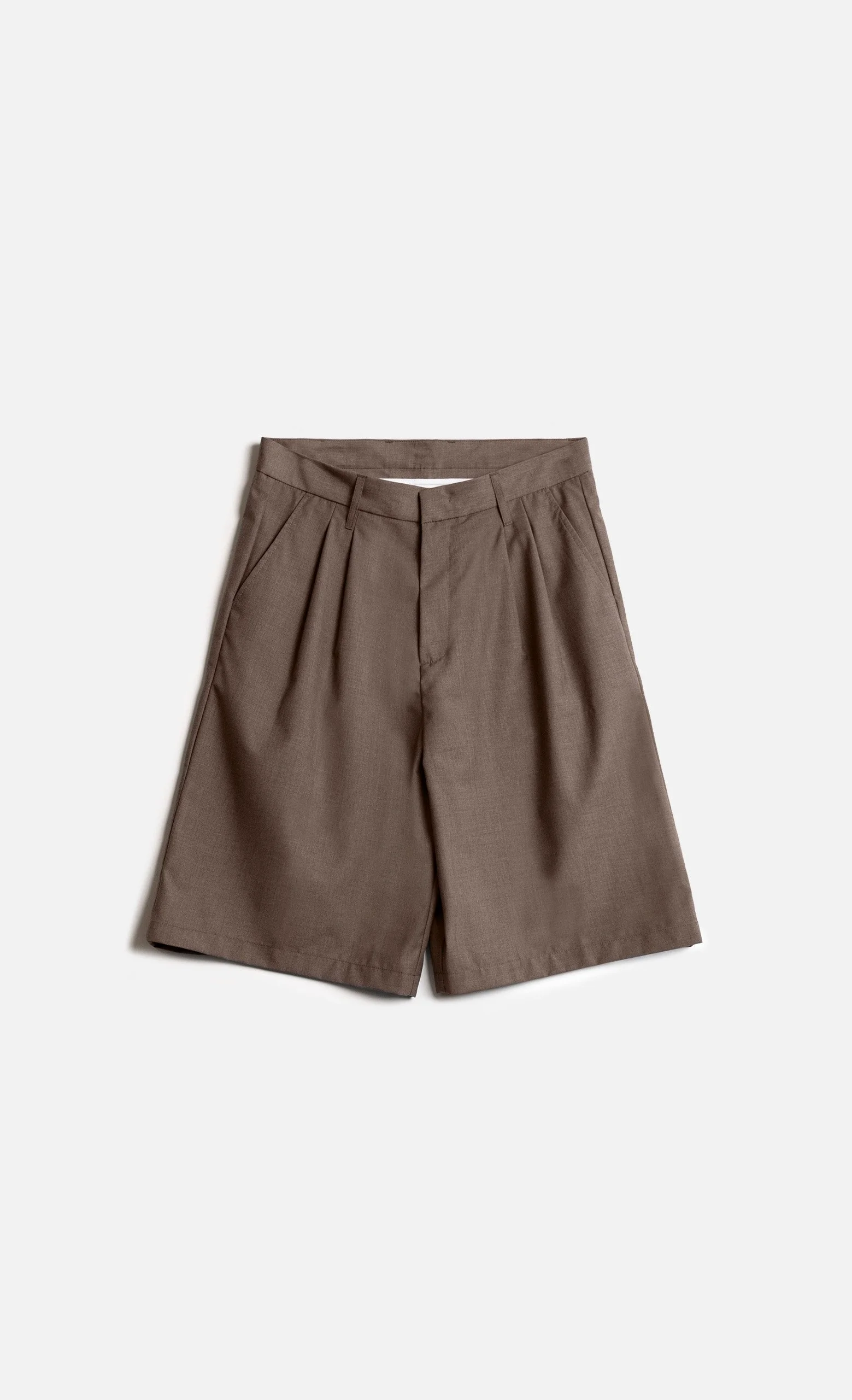 Bermuda SHIBUYA taupe WOODEN coupe ample | Twins Concept Store