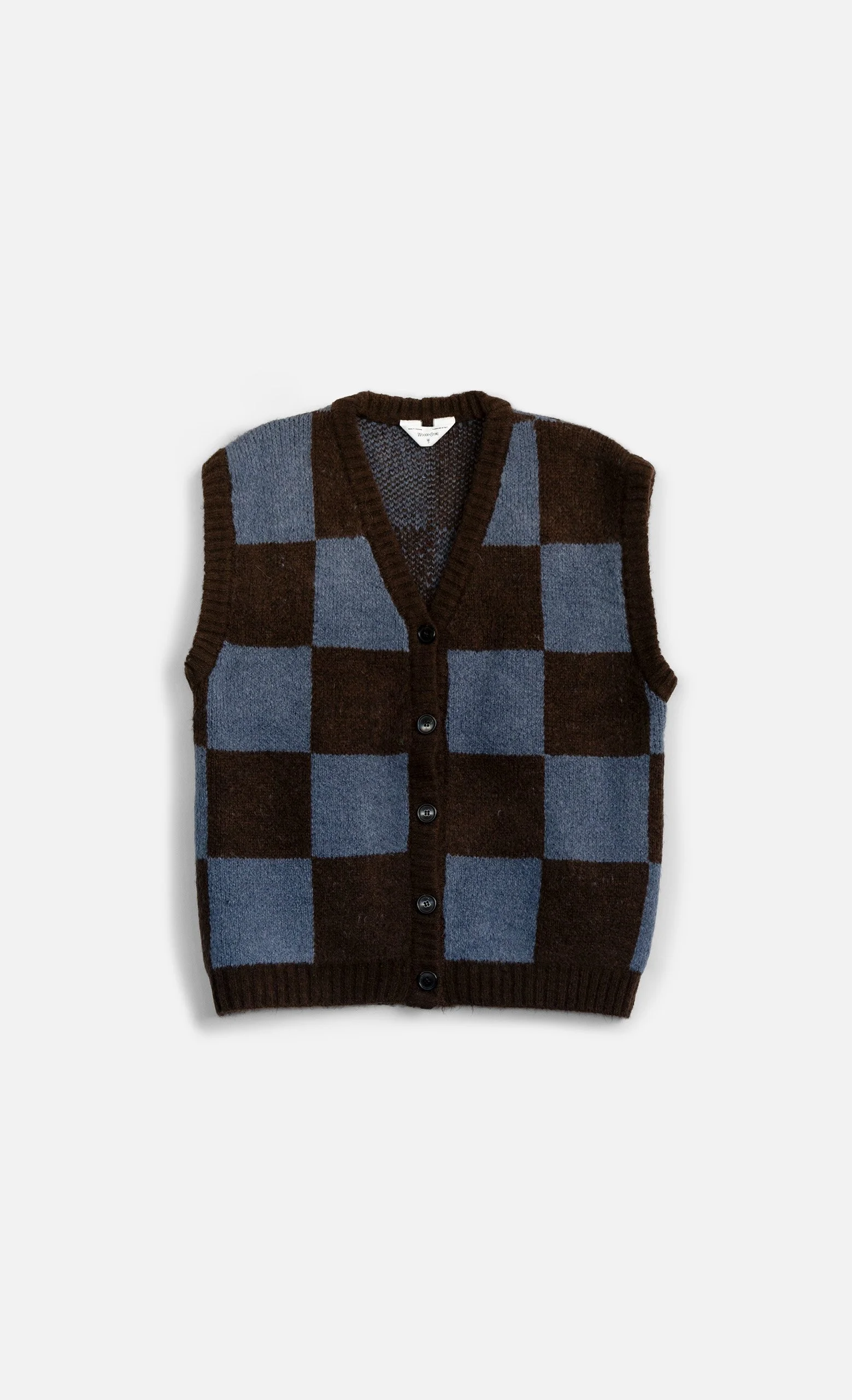 Gilet KENT Wooden homme à carreaux marron sans manches Made in Italy