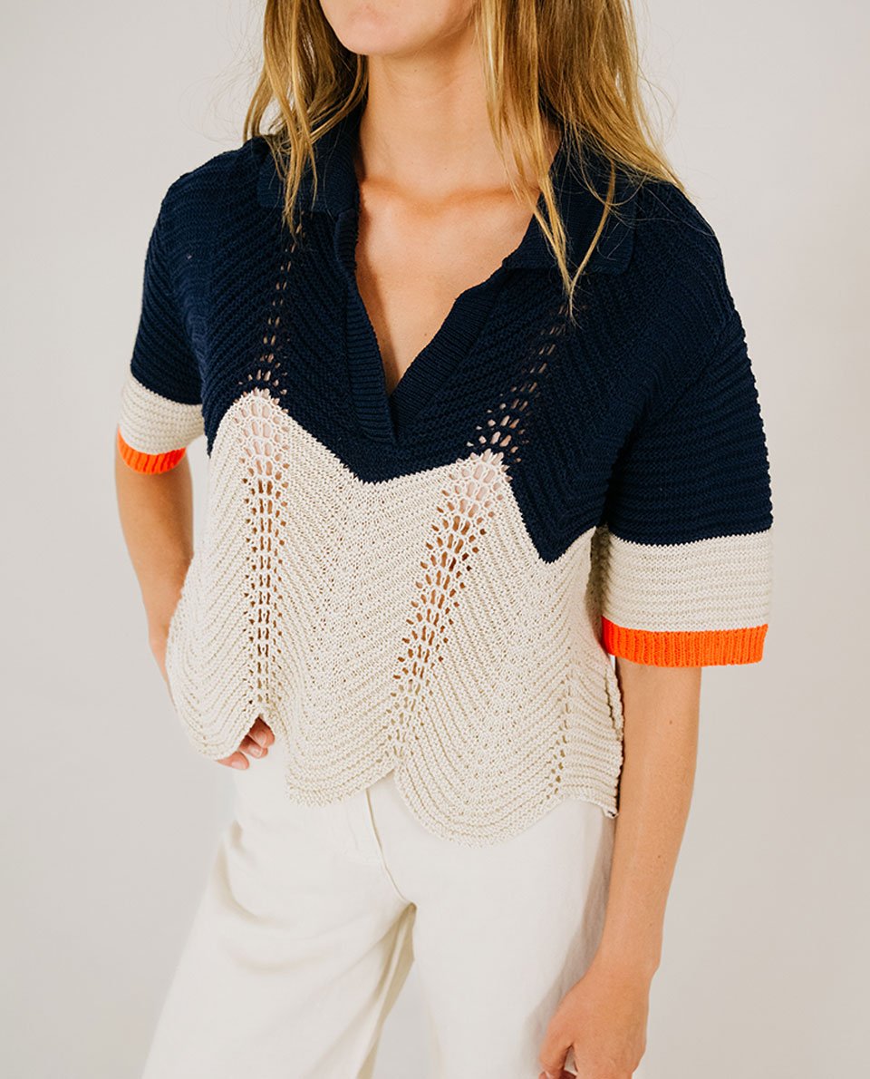 Polo en maille CARL - navy - TINSELS