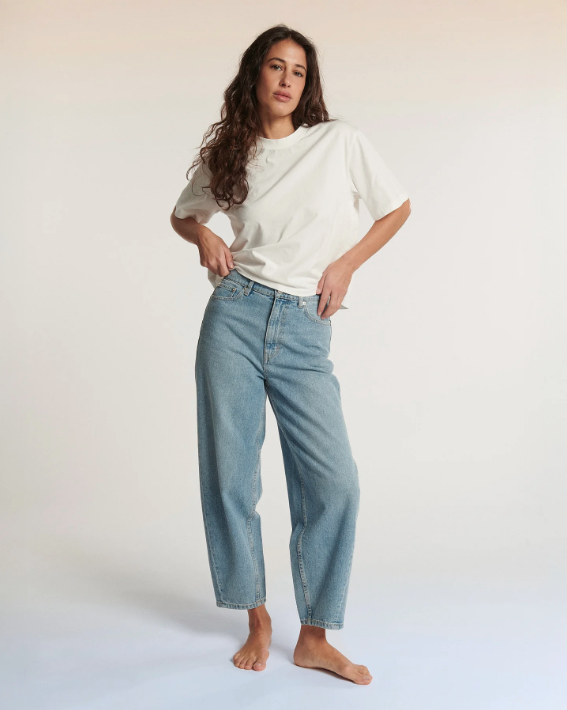 Jean JEMMA denim coupe ballon LABDIP taille haute | Twins Concept Store