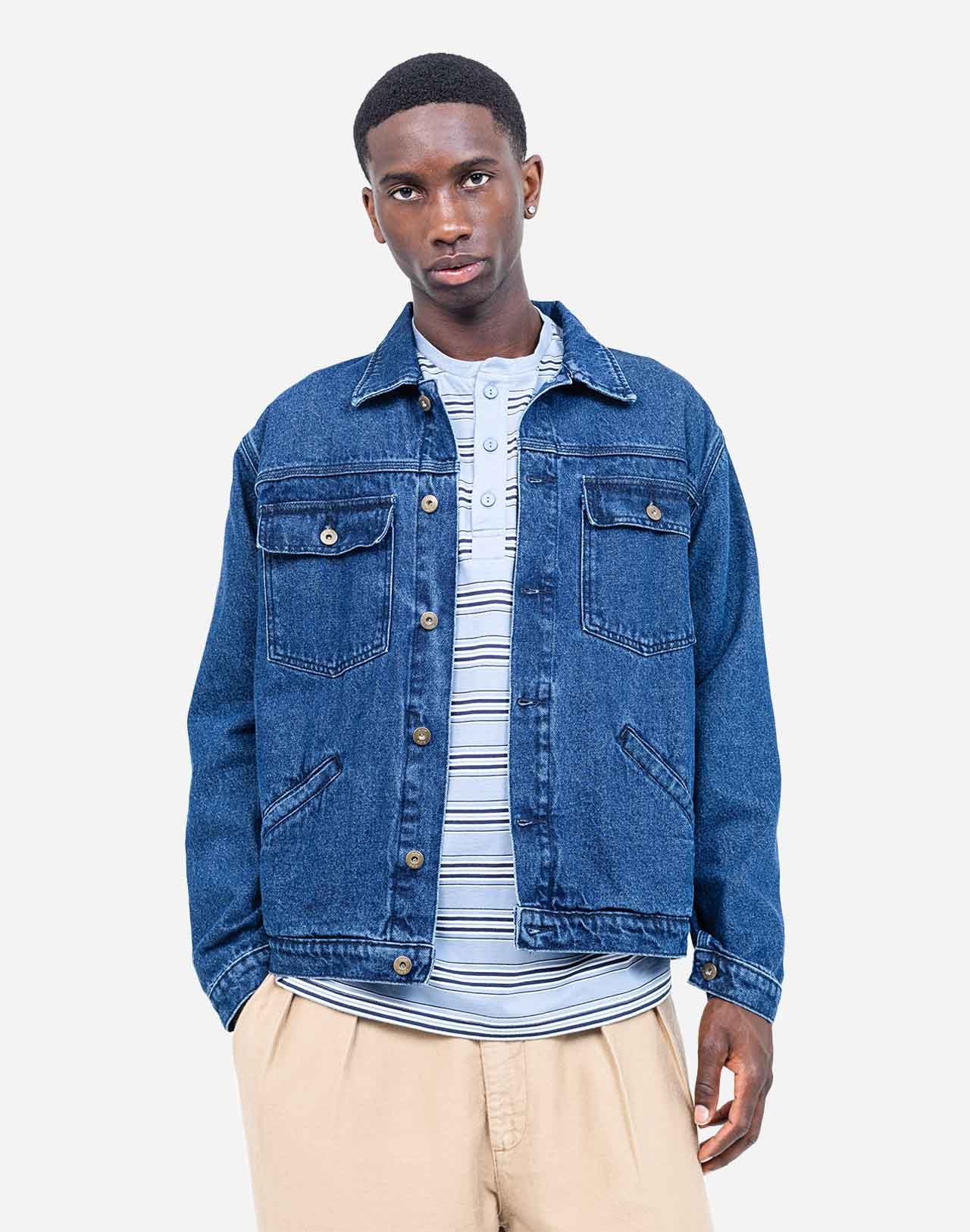 Veste Hekinan OLOW denim bleu – 100% coton bio