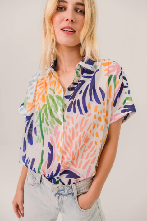 Blouse Manches Courtes oversize LOUISA ASERRI – Sacrécoeur