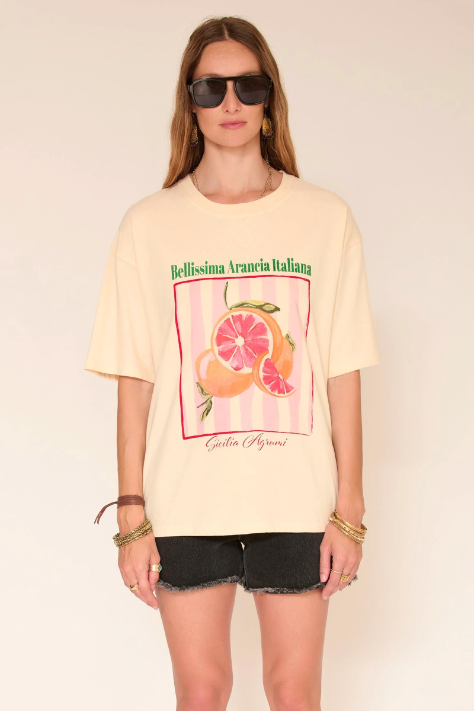 T-shirt TILIMA écru imprimé MKT Studio | Twins Concept Store