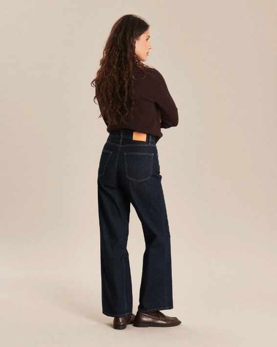 Jean Sully Denim Raw BR 70 – Jean large taille haute femme | Twins Concept Store