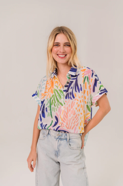 Blouse Manches Courtes oversize LOUISA ASERRI – Sacrécoeur