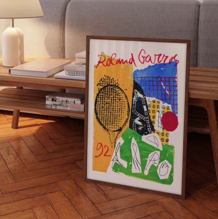 Affiche Roland-Garros 1992 Jan Voss | Affiche Officielle | Twins Concept Store Paris