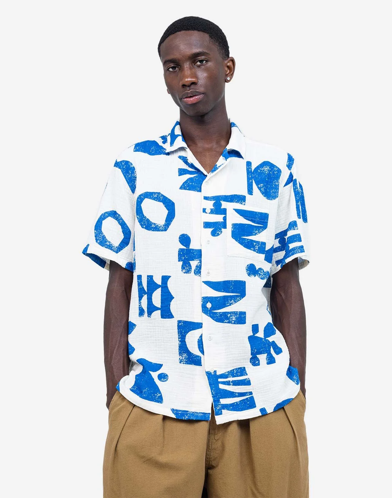 Chemisette Aloha Shapes OLOW écru coton bio | Twins Concept Store