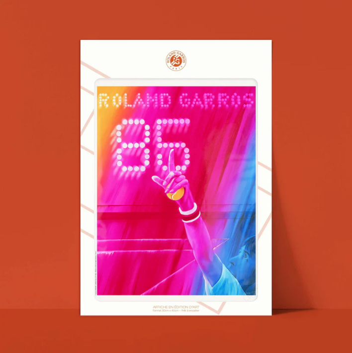 Affiche Roland-Garros 1985 Jacques Monory | Affiche Officielle | Twins Concept Store Paris