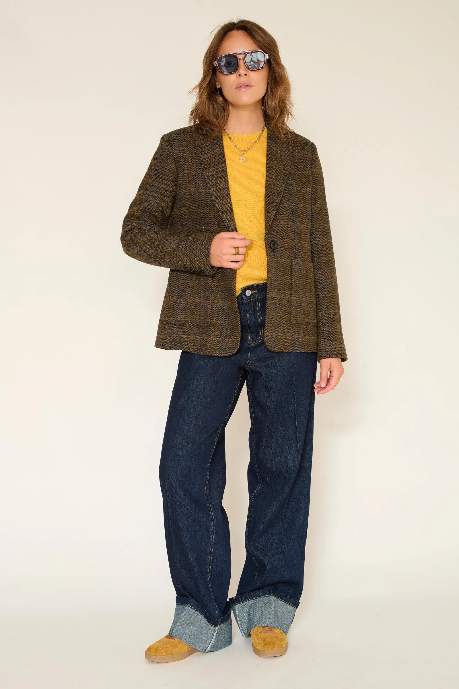 Veste VANDOR kaki carreaux - MKT Studio