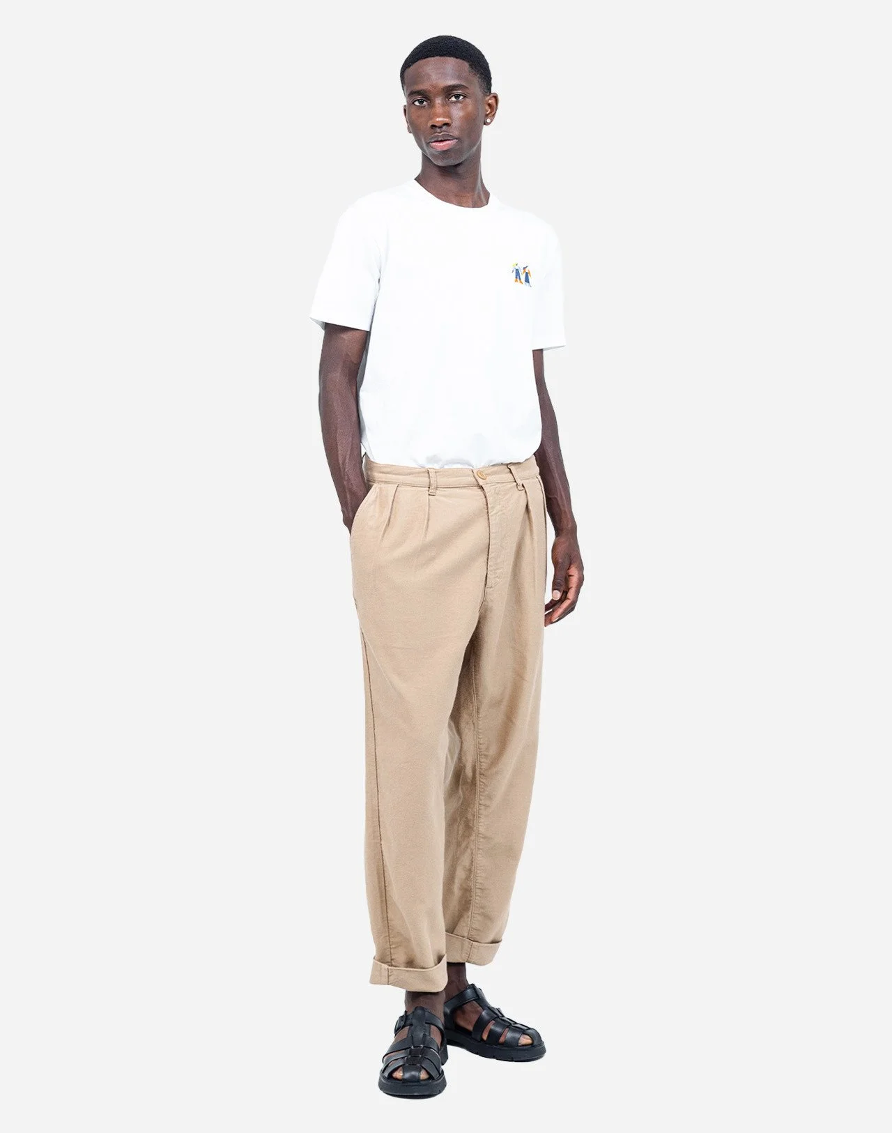 Pantalon Sembo OLOW sable – Coupe ample 240 g