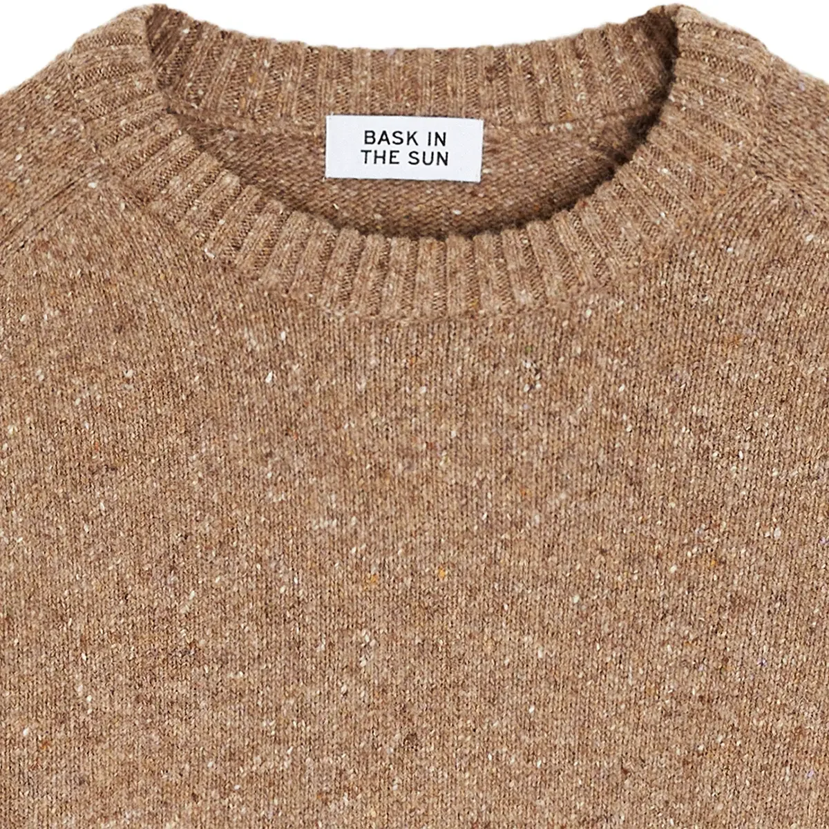 Pull BEN Bask in the Sun homme coloris Mineral en laine chinée recyclée avec manches marteau