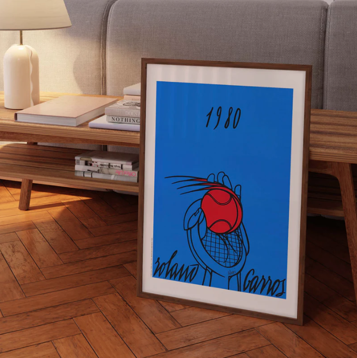 Affiche Roland-Garros 1980 Valerio Adami | Affiche Officielle | Twins Concept Store Paris