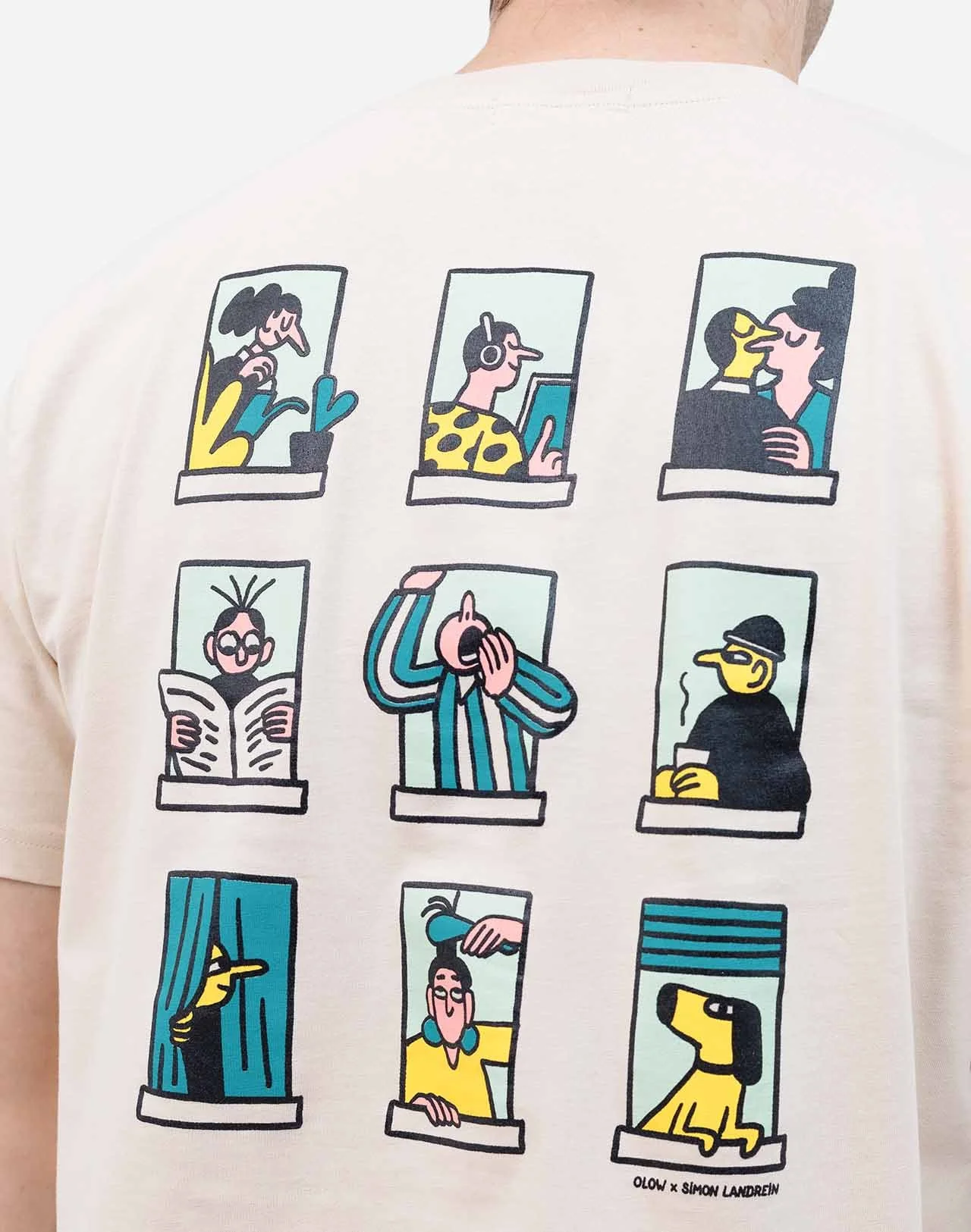 T-shirt Building OLOW crème – Coton bio GOTS