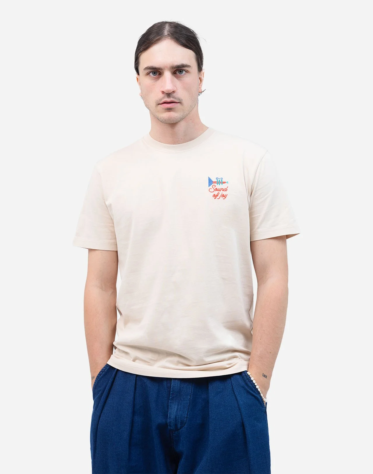 T-shirt Fanfare OLOW crème – Coton bio GOTS | Twins Concept Store Paris