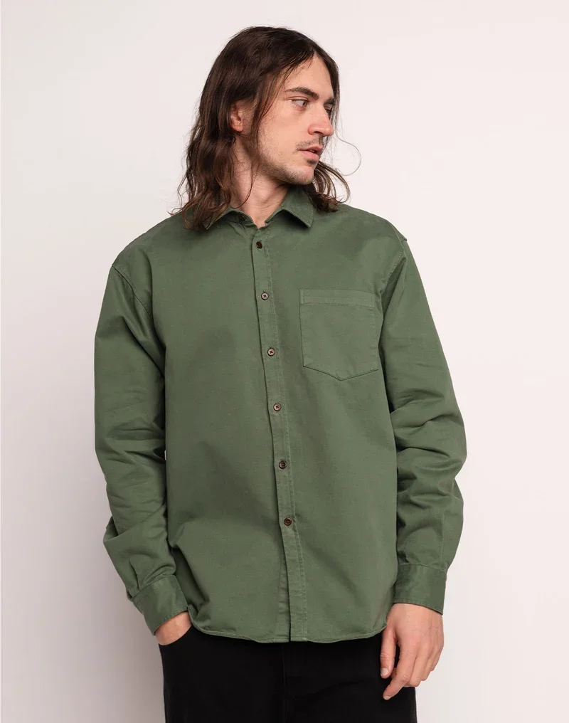 Chemise NAGO Fields homme kaki – OLOW | Twins