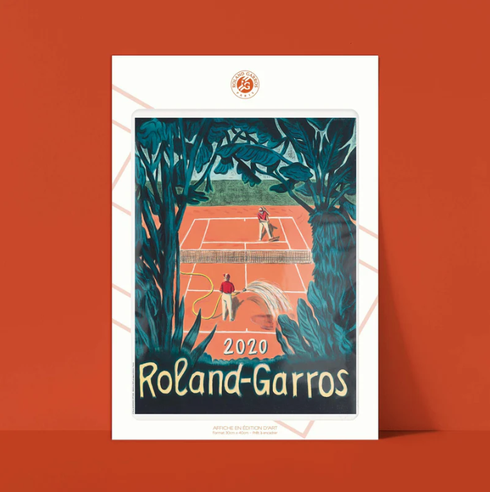 Affiche Roland-Garros 2020 Pierre Seinturier | Affiche Officielle | Twins Concept Store Paris