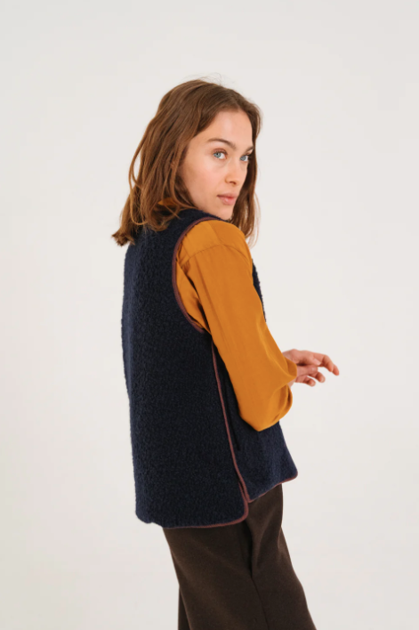 Veste sans manches SALYNA navy – Sacrécoeur