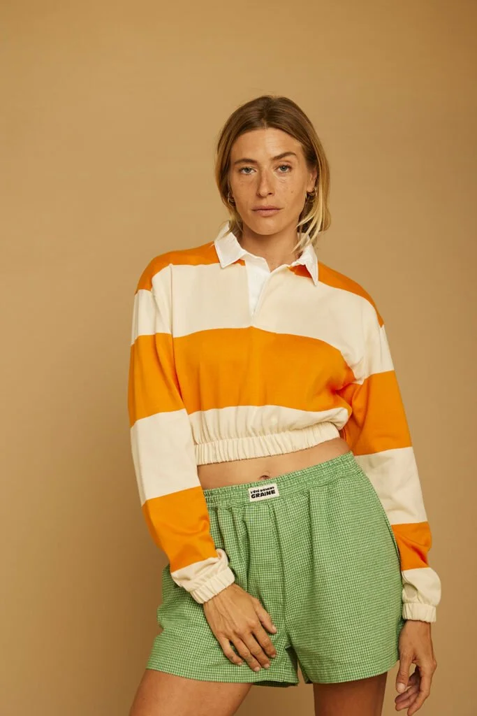 Polo sweat BRUME orange – L’esprit casual responsable - GRAINE