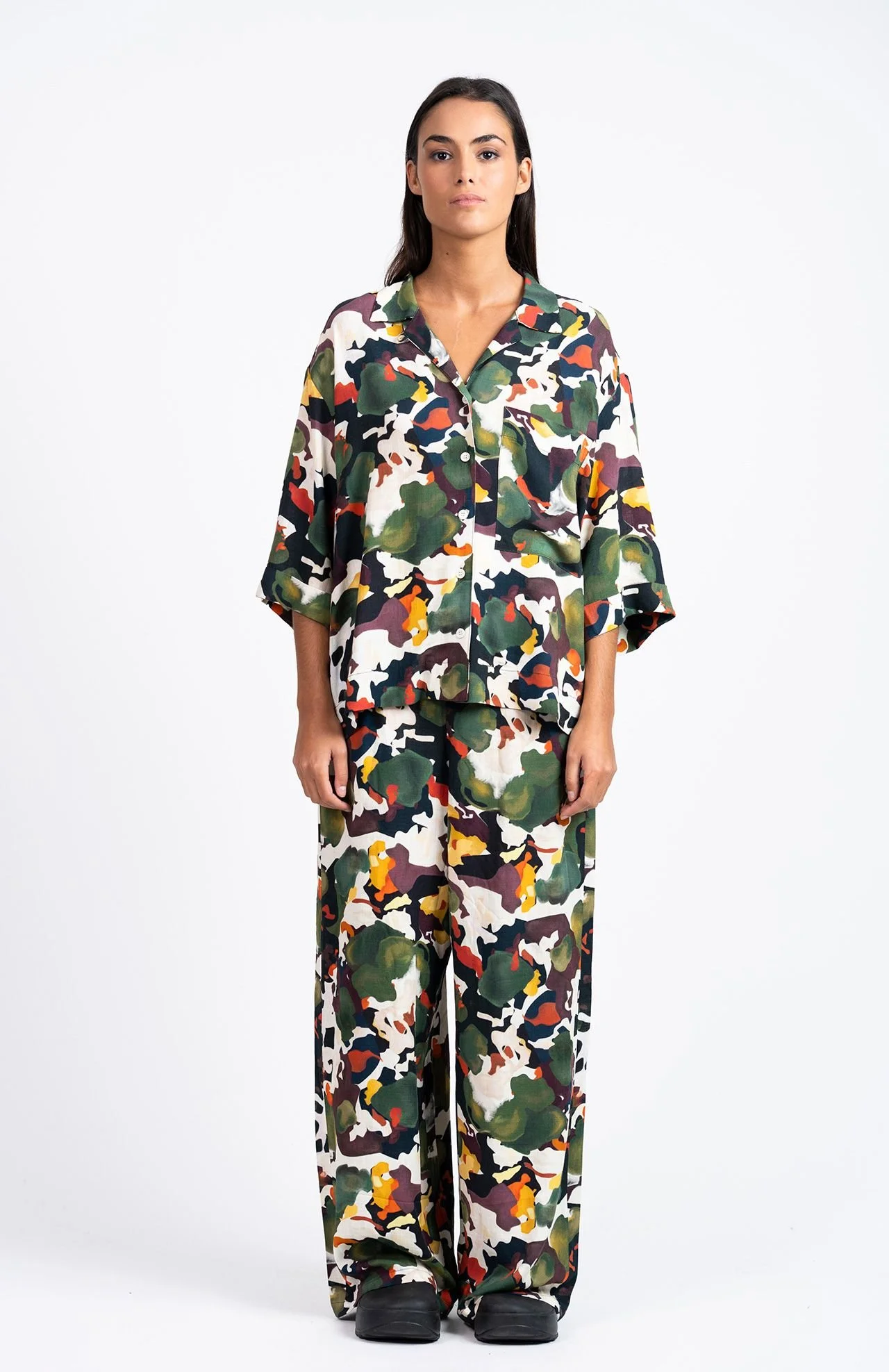 Chemisette LOLA Loreak Mendian imprimé soie | Twins Concept Store