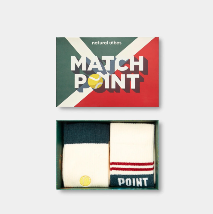 Coffret Cadeau Tennis Match Point | Chaussettes Tennis Bio | Twins Concept Store Paris