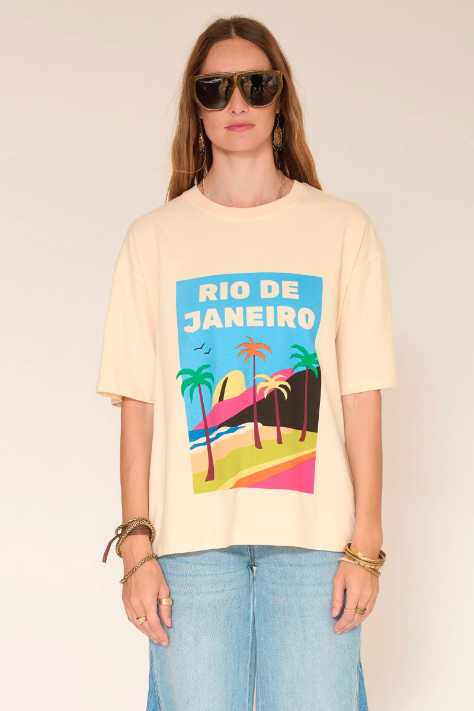 T-shirt TAJARIO écru imprimé MKT Studio | Twins Concept Store