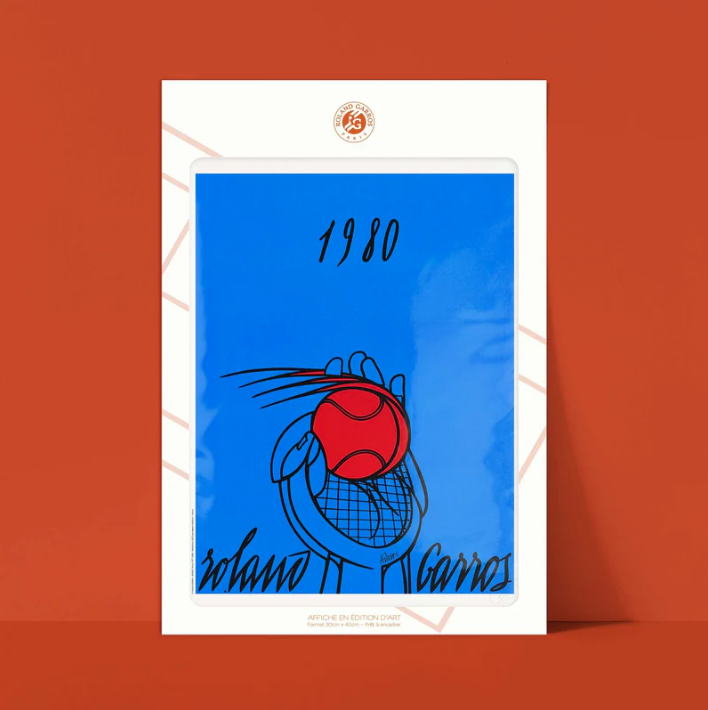 Affiche Roland-Garros 1980 Valerio Adami | Affiche Officielle | Twins Concept Store Paris
