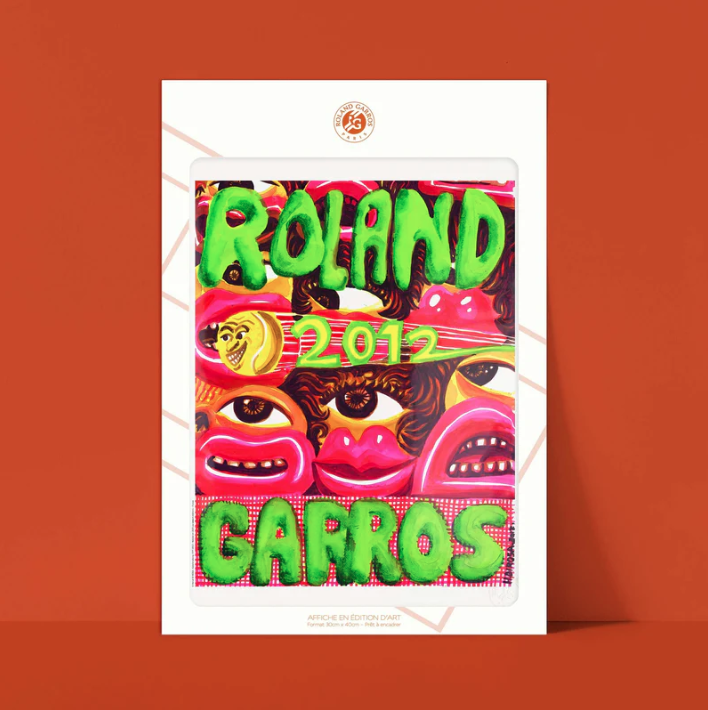 Affiche Roland-Garros 2012 Hervé Di Rosa | Affiche Officielle | Twins Concept Store Paris