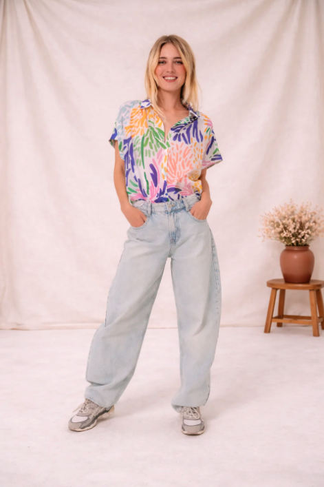 Blouse Manches Courtes oversize LOUISA ASERRI – Sacrécoeur