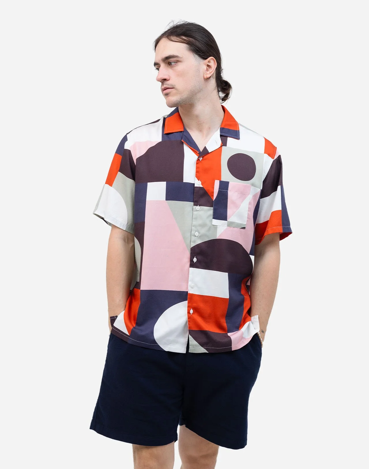 Chemisette Aloha Cubism OLOW multicolore tencel | Twins Concept Store