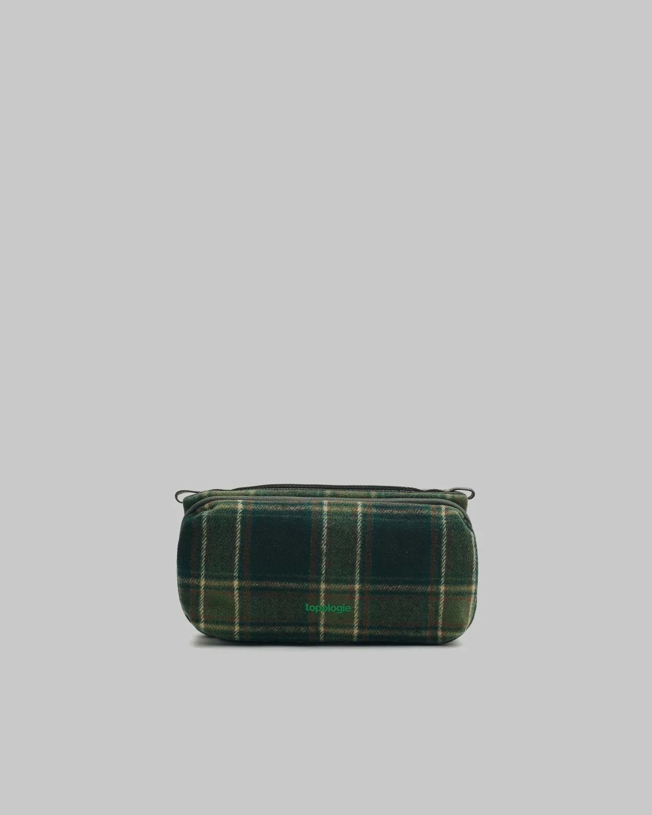 Bottle Sacoche Medium Green Check - Topologie