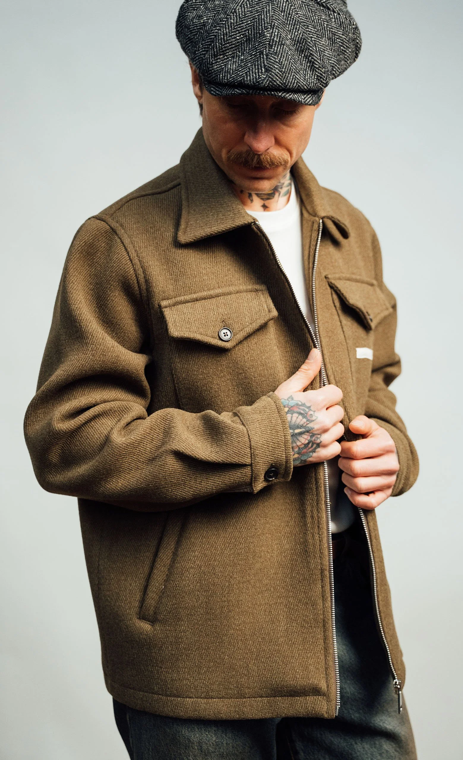 Veste Mavignola Kaki Wooden – Veste homme italienne | Twins Paris