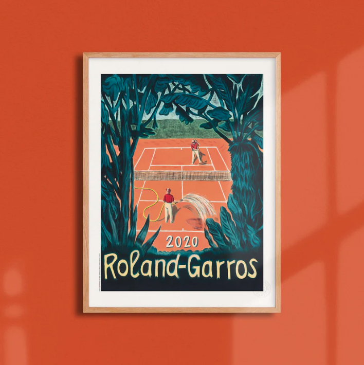 Affiche Roland-Garros 2020 Pierre Seinturier | Affiche Officielle | Twins Concept Store Paris