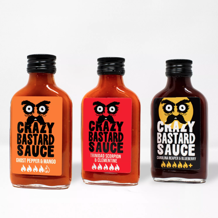Pack 3 sauces piquantes (3x 100ml) - Très Piquante - Crazy Bastard