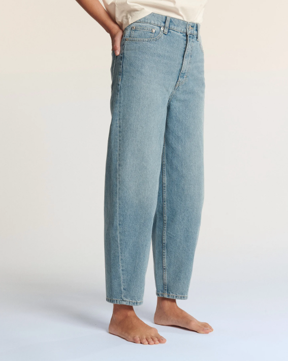 Jean JEMMA denim coupe ballon LABDIP taille haute | Twins Concept Store