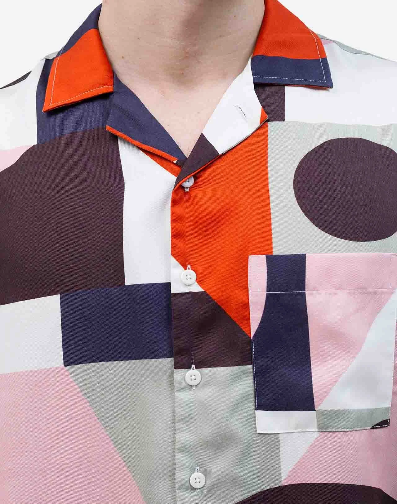 Chemisette Aloha Cubism OLOW multicolore tencel | Twins Concept Store